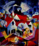 Itten, Johannes , Hausgruppe in Fruhling Stuttgart