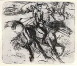 Kirchner, Ernest Ludwig , Patrouillenritt am Abend