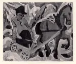 Kirchner, Ernest Ludwig , Bauer mit Pferd und Karren im Hochgebirge