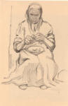 Kollwitz, Kathe , Peeling potatoes