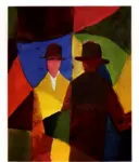 Macke, August , Spiegelbild im Schaufenster
