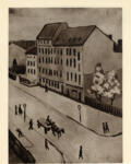 Macke, August , Unsere strasse in Grau -