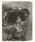 Nolde, Emil , Giovane signora con cappello