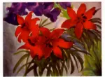 Nolde, Emil , Feuerlilien und Glockenblumen
