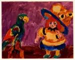Nolde, Emil , Puppe und Papagai