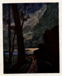 Pohle, Hans Emil , - paesaggio notturno con uomo a cavallo