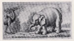 Barlow, Francis , - paesaggio esotico con elefante, cammello e due scimmie
