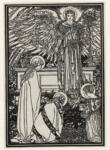 Bell Anning, Robert , - sante in preghiera davanti a un altare con angelo