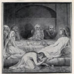 Blake, William , Mary Magdalen washing the feet of Christ -