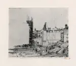 Bone, Muirhead , - scena di costruzione di citt&agrave;