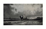 Parkers Bonington, Richard , - scena di mare con figure e asino