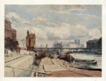 Parkers Bonington, Richard , - veduta del Quai del Louvre e del Pont des Arts