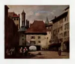 Parkers Bonington, Richard , - veduta di Place du Molard a Ginevra