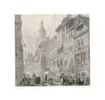 Parkers Bonington, Richard , - veduta di una strada di Rouen