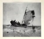 Chinnery, George , Paesaggio marino, barca contro vento