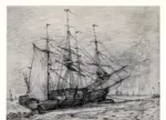 Constable, John , Brigs and other craft upon a beach