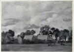 Constable, John , A Landscape with Farmhouse and Haystacks -