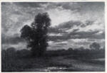Constable, John , A Wooded Landscape, with thr Moon rising behind Trees
