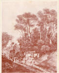 Constable, John , Road Scene with Horses and Wagon -