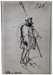 Constable, John , Studio di uomo in abiti d'epoca
