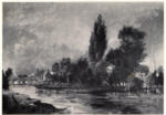 Constable, John , Hernham Bridge with a view of Salisbury Cathedral -