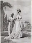 Edridge, Henry , Portrait of an Anglo-Indian lady, with native attendant -