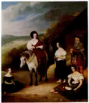 Ferneley, John , Anna e Caterina Harrison, Isabel Daycott e Mary Pogson nelle Highlands