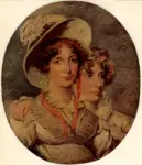 Hayter, Sir George , Princess Amelia of Brunswick and her daughter Princess Charlotte -