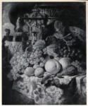 Lance, George , A still life with grapes, peaches, pears, cherries and figs -