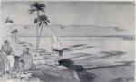 Lear, Edward , Three Nile view, one at Mitrahenny near Bedrashayn -