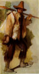 Lewis, John Frederick , Study from life