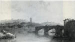 Roberts, David , A view of Rome with the Ponte Rotto -