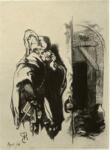 Rossetti, Dante Gabriele , Mephistopheles outside Gretchen's cell