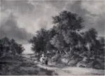 Vincent, George , Figures on a Path at the Edge of a Wood
