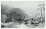 Turner, Joseph Mallord William , Llangollen, an angler on the banks of the Dee in the foreground