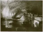 Turner, Joseph Mallord William , L'incendio delle camere del Parlamento