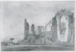 Turner, Joseph Mallord William , A View of the ruins of the Savoy Palace