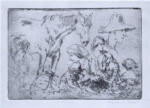 John, Augustus , Sheet of studies: Horse and Figures