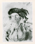 John, Augustus , Woman with a feather hat