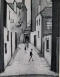 Lowry, Lawrence Stephen , Old street in Berwick on Tweed
