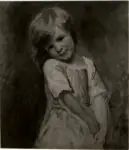 Merton, Owen , Ritratto di bambina con vestito bianco