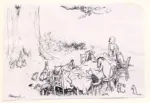 Shepard, E.H. , The original drawing of the Pooh Party -