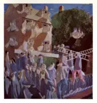 Spencer, Stanley , Christ carrying the cross