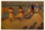 Steer, Philip Wilson , Girls running:Walberswick Pier -