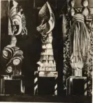 Sutherland, Graham , Drei stehende figuren im garten