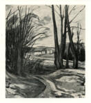 Munch, Edvard , Landschaft mit rotem Gehöft (den røde laven)