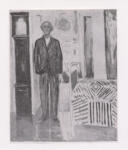 Munch, Edvard , Autoritratto fra l'orologio e il letto
