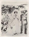 Munch, Edvard , Mädchen und Jungling auf dem Hühnerhof