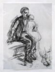 Israels, Josef , Seated Boy Holding Child, and Study of Feet -