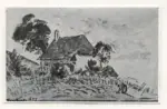 Anonimo , Jongkind, Johan Barthold - sec. XIX - Maison de paysan environs de Grenoble